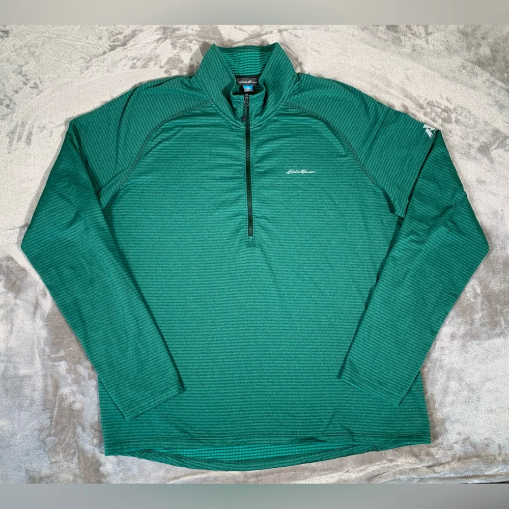 Eddie Bauer Men's High Route Grid Air‎ 1/4-Zip Sweater Sz XL